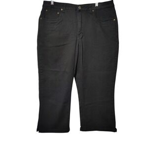 Coldwater Creek‎ Cropped Leg Pants Jeans Womens Size 14P Denim Black